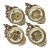 MCM Hollywood Regency Set of 4 Floral Wall Hangings Dart Industries 1977 For Sale