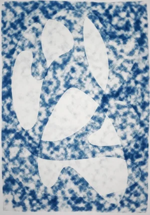 2021 "Translucent Cloudy Forms" Contemporary Print on Watercolor Paper