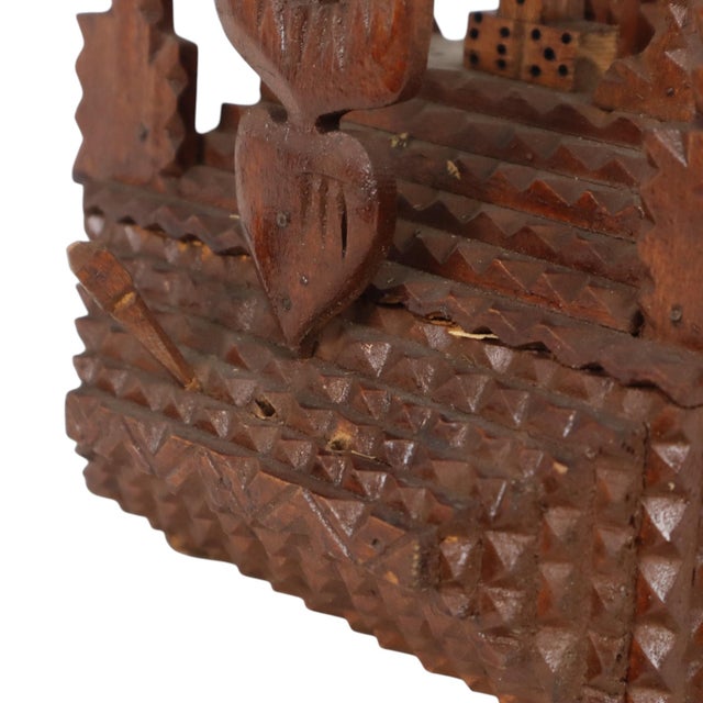 20th Century Folk Art Handmade Tramp Art Crucifix, 1890s For Sale - Image 16 of 18