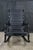 Mid Century Hollywood Regency Black Lacquered Swan-Neck Gooseneck Rocking Chair For Sale - Image 4 of 18