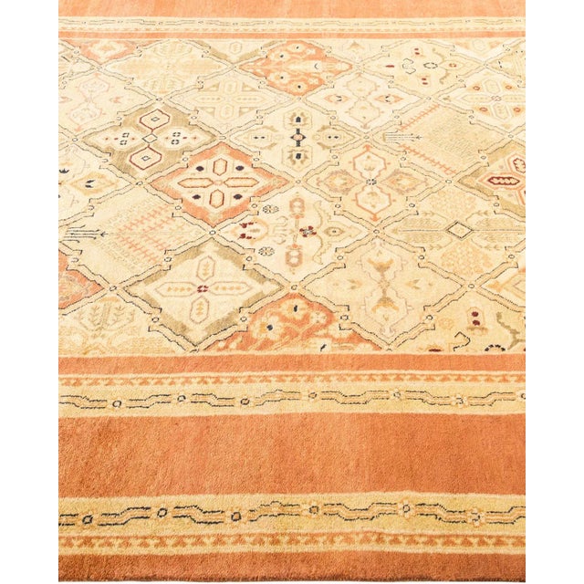 Solo Rugs Vintage Traditional Hand Knotted Wool Area Rug, Bronze - 6'0" X 8'10" For Sale - Image 4 of 9