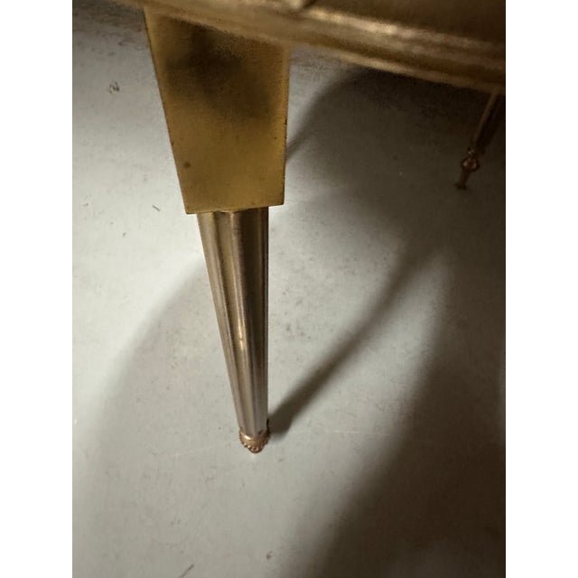 French Marble and Brass Side Table For Sale In Dallas - Image 6 of 11