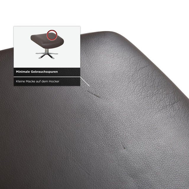 Set of Model 8115 Armchair and Ottoman in Leather and Chrome from Joop For Sale - Image 9 of 18