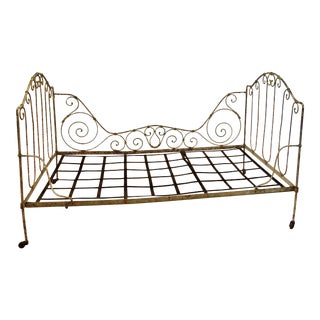 French Folding Iron Bed For Sale