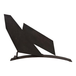 Large Abstract Welded Steel Sculpture "Bird on a Limb" by David Tothero For Sale