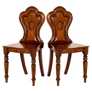 Set of Mahogany Hall Chairs For Sale