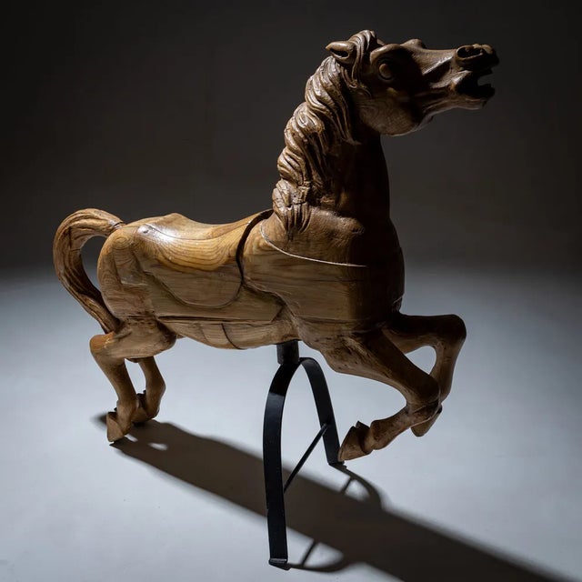 Wood Wooden Merry-Go-Round Horse, Early 20th Century For Sale - Image 7 of 10