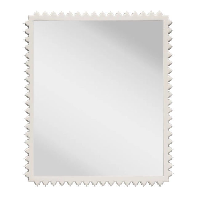 Fleur Home Carnival Muses Rectangle Mirror in White Dove, 32x40 For Sale