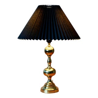 Regency Scandinavian Table Lamp in Gilded Brass, 1960s For Sale