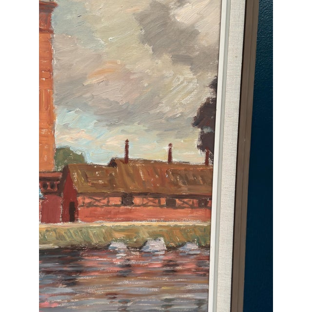 Helge Andersson, Coastal Village, 1965, Oil on Panel, Framed For Sale - Image 12 of 18