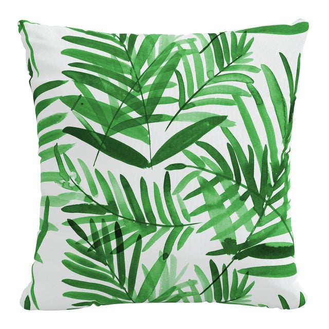 Not Yet Made - Made To Order 18" Indoor/Outdoor Pillow Green Cali Palm For Sale - Image 5 of 5