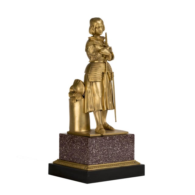 Raingo Frères, Joan of Arc, Paris, 1840, Gilt Bronze For Sale - Image 4 of 6