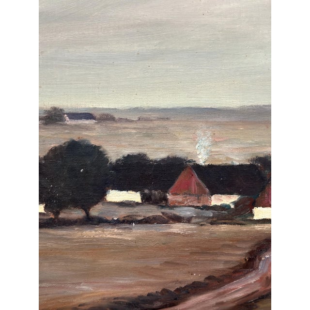 B. Jernberg, Landscape with Farms, 1950s, Oil Painting on Canvas, Framed For Sale - Image 13 of 16