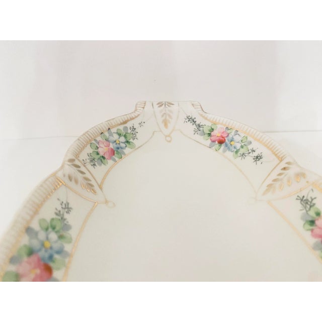 Eggshell Antique Hand Painted Nippon Celery Dish For Sale - Image 8 of 10