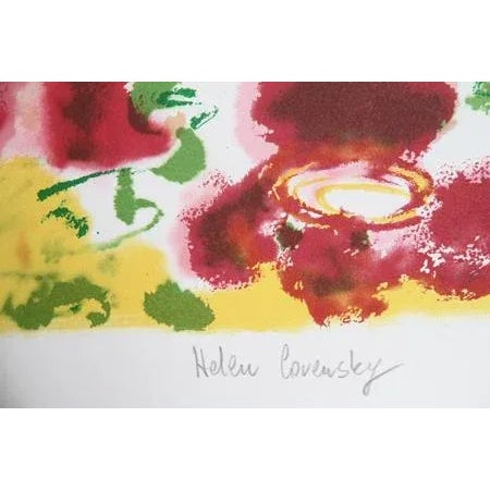 Artist: Helen Covensky, Polish/American (1925 - 2007) Title: Red Petals Year: 1980 Medium: Lithograph, signed and numbered...