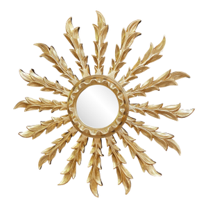 20th Century Sunburst Golden Mirror