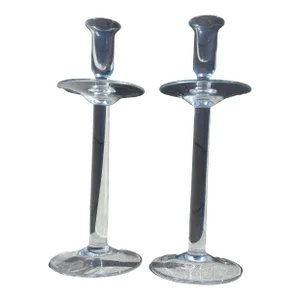 Pair of Vintage Tiffany & Co. Column Candlesticks 12"