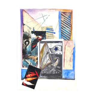 "David's Boat" Contemporary Collage Print by Martha Holden For Sale