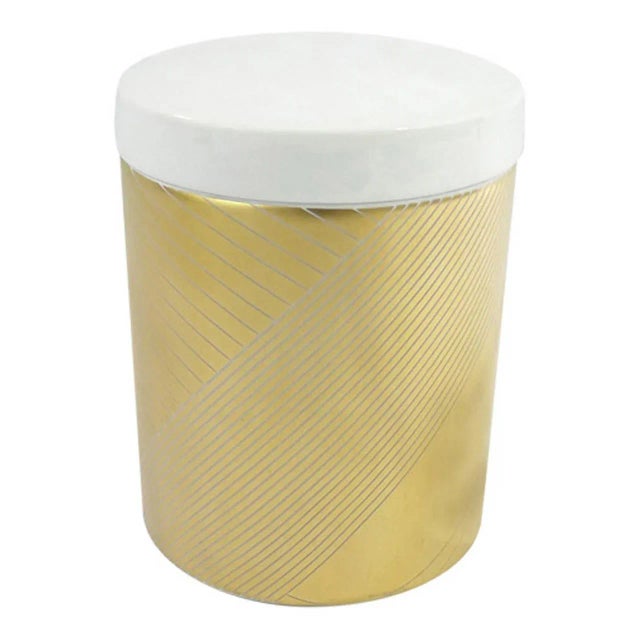 1970s Gilded Modernist Porcelain Box For Sale - Image 5 of 5