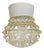 Vintage White Porcelain and Glass Ceiling Light, 1970s For Sale