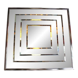 Vintage Op Art Postmodern Stacked Wall Mirror For Sale