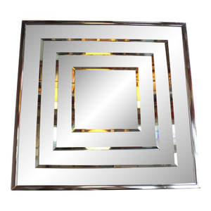 Vintage Op Art Postmodern Stacked Wall Mirror