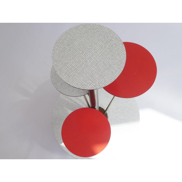 Brown Mid-Century Red and White 4-Tier Plant Stand from Ilse Möbel, Germany, 1960s For Sale - Image 8 of 11