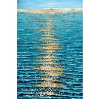 Ocean Shimmer — Seascape Original Oil Painting, Unstretched, by Samuel H. (24" X 36") For Sale