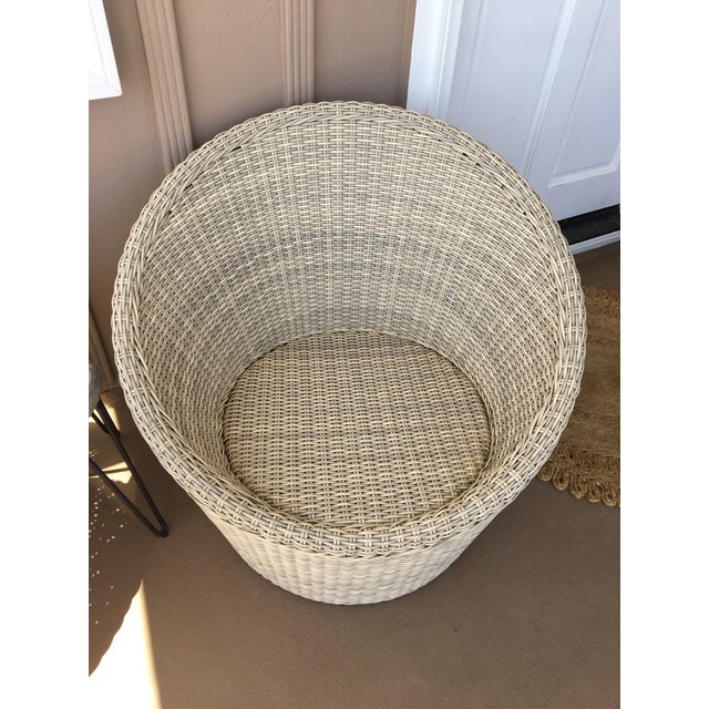 Crate and Barrel Wicker Swivel Chairs Set of 3 Chairish