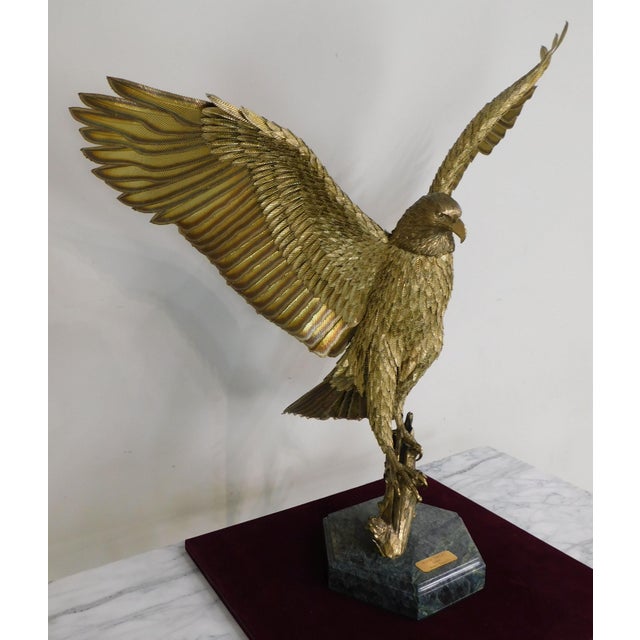 Wind Swept By Robert Signorella Sculpture Of Baled Eagle Landing 1124