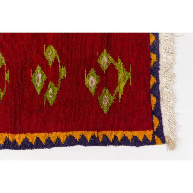 Colorful Anatolian Decorative Wool Carpet For Sale - Image 10 of 10