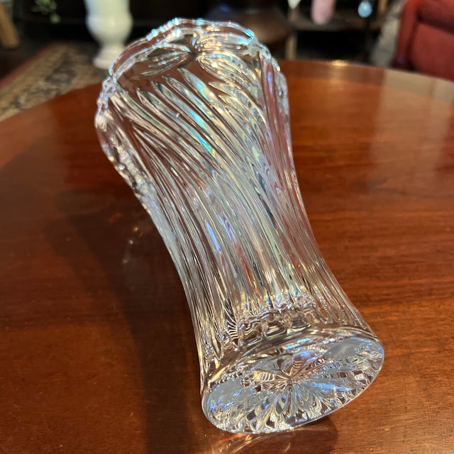 Gray Vintage German Leaded Crystal Vase Sutton Place For Sale - Image 8 of 11