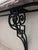 Art Nouveau Vintage Wall-Mounted Console Table With Rosso Levanto Marble Top and Wrought Iron Brackets For Sale - Image 3 of 5