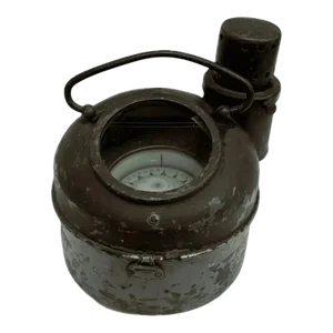 Mid 20th Century Authentic Ship Compass – Lifeboat Style With Brass Housing