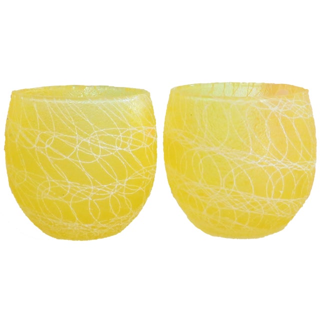 Mid 20th Century 1950s Color Craft Spaghetti String Pitcher & Glasses For Sale - Image 5 of 6