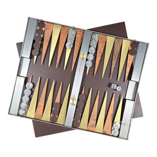 Backgammon Board Brutalist Metal Wall Sculpture Signed C. Jere for Artisan House For Sale