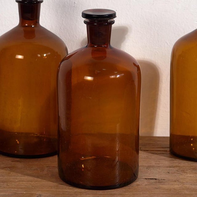 Glass Jars, 1920s, Set of 3 For Sale - Image 4 of 8