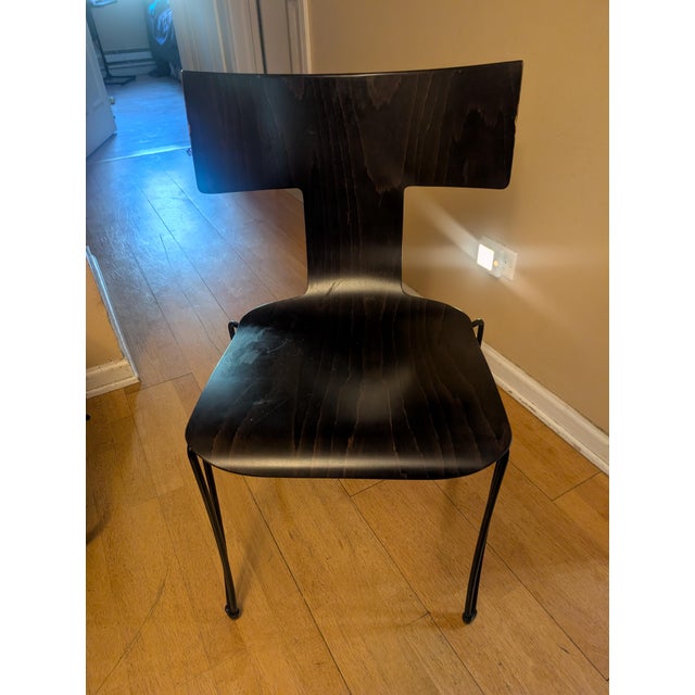 Postmodern Vintage John Hutton for Donghia " Anziano" Dining Chairs - Set of 4 For Sale - Image 3 of 10