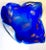Metal Italian Sommerso Murano Glass Bowl Ashtray in Brilliant Blue with Gold Flecks For Sale - Image 7 of 12