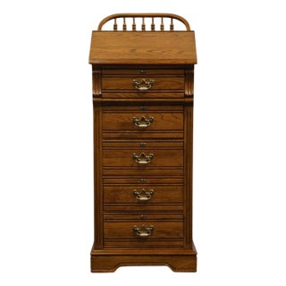 Late 20th Century Lexington Furniture Recollections Collection Solid Oak Rustic Country French 24" Lingerie Chest 468-310 For Sale