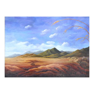 Where I'm Bound - Original Contemporary California Landscape Oil Painting on Canvas by Phoebe Brunner