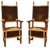 Set of Antique Renaissance Italian Walnut Armchairs, 1600s For Sale
