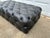 1950s Large Chesterfield Style Tufted Black Italian Leather Ottoman Bench For Sale In Atlanta - Image 6 of 11