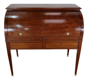 Directoire Mahogany Cylinder Desk, Early 19th Century