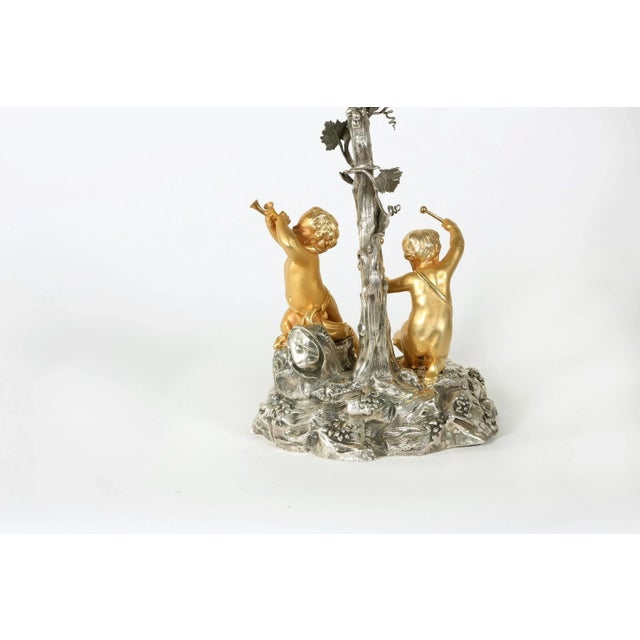 English Elkington Silver Plated / Cut Crystal Epergne - a Pair For Sale In New York - Image 6 of 12