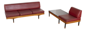 Set of Sofa Bed and Therapy Yoga Model with Coffee Table and Lounge Chair, 1960s