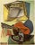 An excellent period vintage offset lithograph, full-color print, after Cubist painting "Nature Morte A La Guitare" (Still...