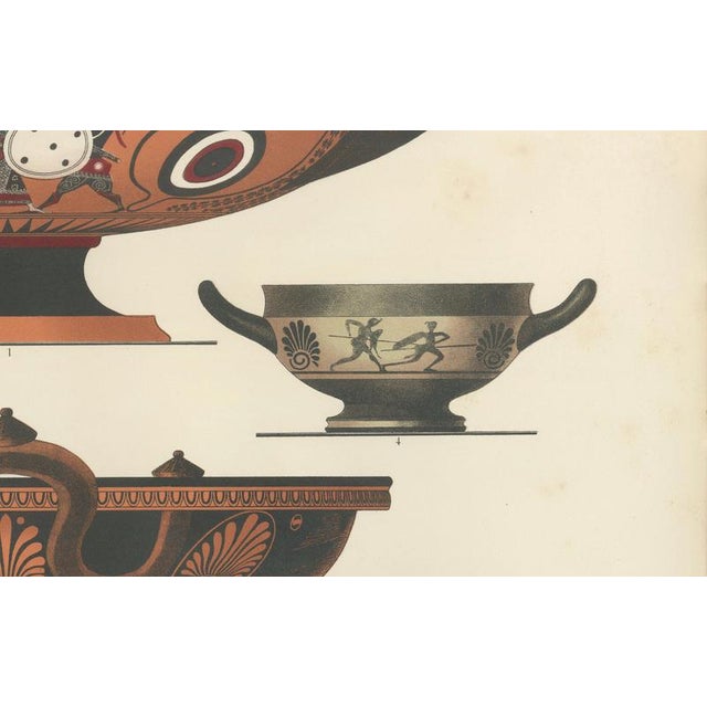 Albert Genick, Greek Kylix, Bowls & Warriors, 1883, Lithograph For Sale - Image 6 of 9