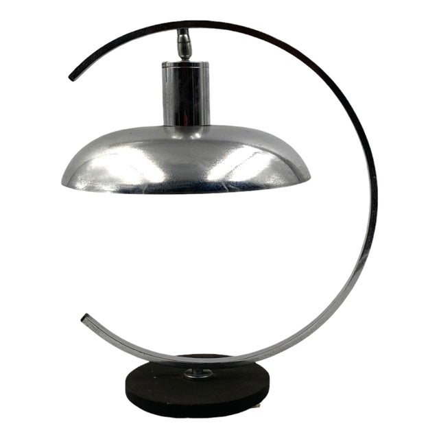 Mid-Century Modern Chromed Table Lamp, 1970s For Sale