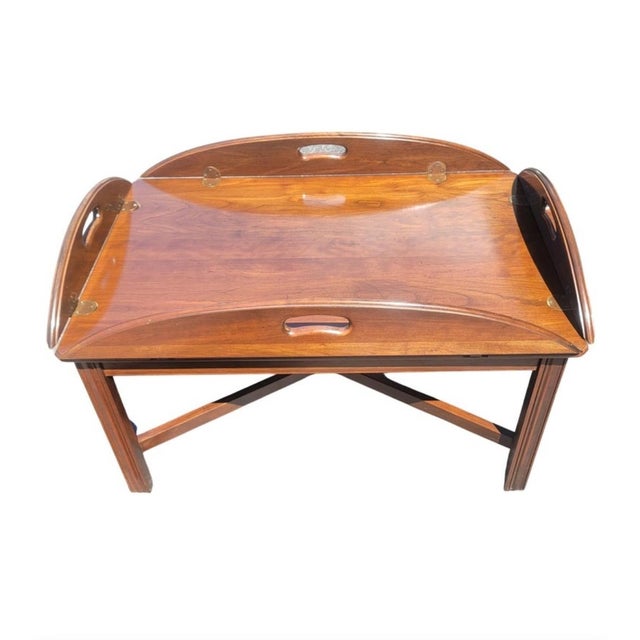 1970s Ethan Allen Solid Cherry Butler Tray Coffee Table Chairish